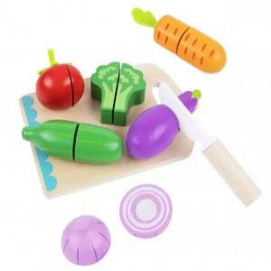 Tooky Toy joc din lemn  - Legume pentru taiere TK112 