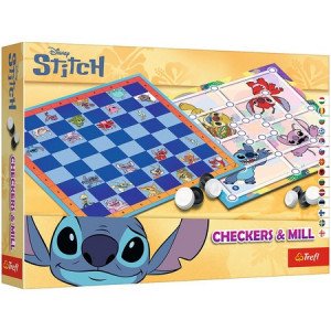 Trefl 02862 Game - Checkers and Mill Lillo&amp;Stitch RO