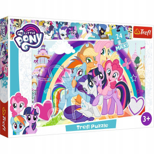 Trefl 14269 Puzzles 24 Maxi Happy Ponies  Hasbro, My Little Pony