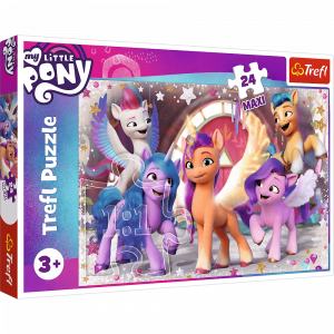 Trefl 14338 Puzzles - 24 Maxi - The joy of the Ponies   Hasbro My Little Pony Movie 2021