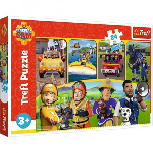 Trefl 14356 Puzzles - 24 Maxi - Fireman Sam and friends / Prism A&amp;D Fireman Sam