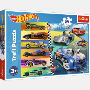 Trefl 14362 Puzzles-24 Maxi Fast Hot Wheels   Mattel Hot Wheels