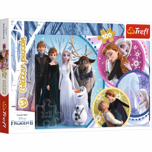Trefl 14817 Puzzles - 100 Glitter - In the glow of love   Disney Frozen 2