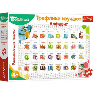 Trefl 15581 Puzzles - "44 Educational" - Trefliks learn the alphabet - Ru