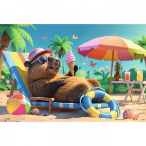 Trefl 16537 Puzzles - 100 - Capybara style relax