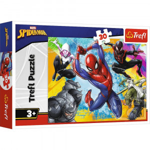 Trefl 18307 Puzzles - "30" - Spider-Man's colors / Disney Marvel Spiderman