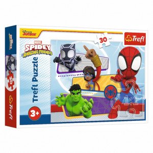 Trefl 18322 Puzzles - 30 - Brave Spidey/ Spidey and his Amazing Friends Marvel_FSC Mix 70%