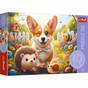 Trefl 18347 Puzzles - 30 - Day with Corgi