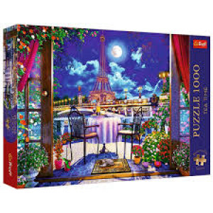 Trefl 10843 Puzzles - 1000 Premium Plus - Tea Time: Parisian Moonlight_FSC Mix 70%
