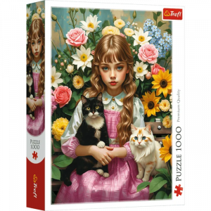 Trefl 10976 Puzzles - 1000 - The Girl with the Cats