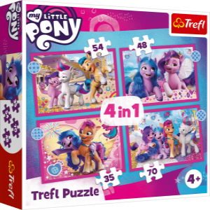 Trefl 34375 Puzzles - 4in1 - Colorful Ponies   Hasbro My Little Pony Movie 2021