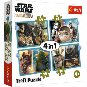 Trefl 34397 Puzzles - 4in1 - The Mandalorian   Lucasfilm Star Wars The Mandalorian