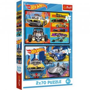 Trefl 34442 Puzzles - "2x70" - Toy cars / Hot Wheels_FSC Mix 70%