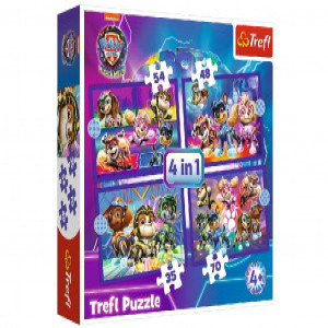 Trefl 34621 Puzzles - 4in1 - Rescue Heroes / VIACOM Paw Patrol : THE MIGHTY MOVIE 2023
