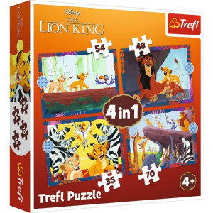 Trefl 34653 Puzzles - "4in1" - Brave Lion King / Disney Lion King