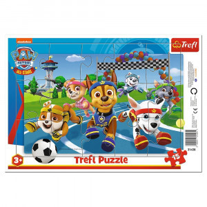 Trefl 31428 Puzzles - "15 Frame" - Obliging dogs / Viacom PAW Patrol