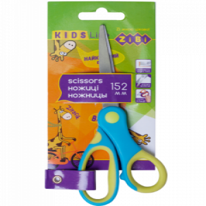 ZB.5015-02 Foarfeca pentru copii 152mm cu inel elastic albastru, KIDS Line (12)