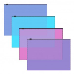 Zip-pocket 47072 ErichKrause® Fizzy Vivid, A4, 140 mcm, semitransparent