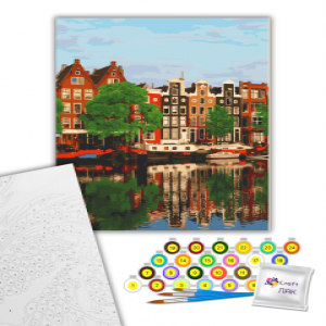 11227-AC Pictura pe numere Цветной Амстердам 40*50 см