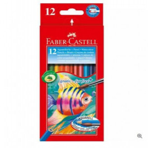 114413 Watercolour pencil + brush box 12x