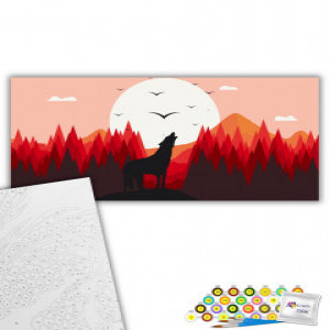 11526-AC Pictura pe numere Зов вожака 40*80 см