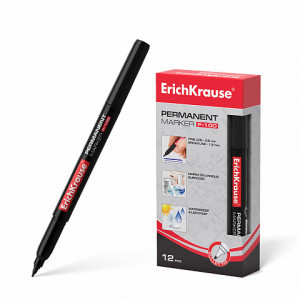 12841 Marker permanent ErichKrause P-100, color: black (box 12 pcs.)