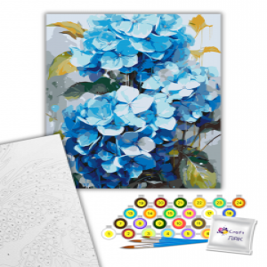 13076-AC Pictura pe numere Голубые гортензии 40*50 см