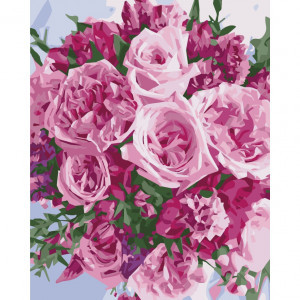 13086-AC Pictura pe numere Розовый букет 40*50 см