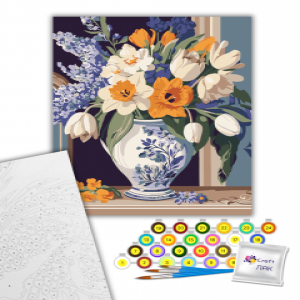 13154-AC Pictura pe numere Весенние цветы 40*50 см