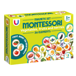 200272 Joc magnetic Legume, fructe si fructe de padure, 36 elem. Dodo