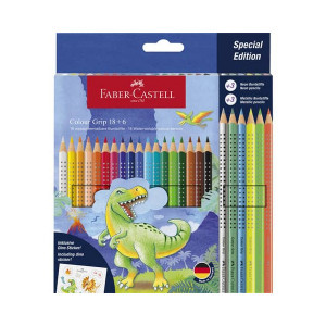 201546 Creioane colorate 18+6 Faber-Castell DINO