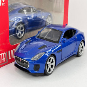 36100031 Macheta auto Jaguar F-Type, albastru, 1:36, mecanism pull-back, TAYUMO