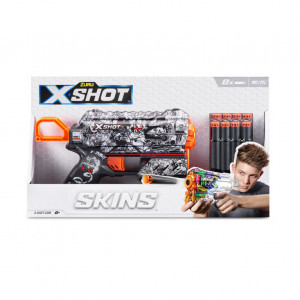 36516D Blaster X-SHOT SKINS FLUX, ZURU, 8 cartuse, 36516D Illustrate
