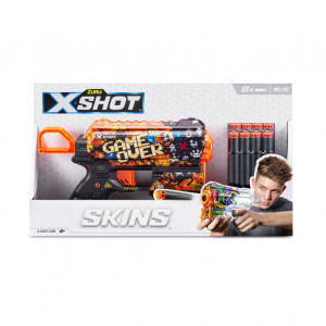 36516E Blaster X-SHOT SKINS FLUX, ZURU, 8 cartuse, 36516E Game Over