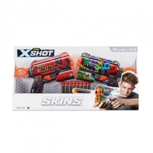 36534 Set 2 Blastere X-SHOT SKINS FLUX, ZURU, 16 cartuse