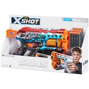 36561E Blaster X-SHOT SKINS GRIEFER, ZURU, 12 cartuse, 36561E Apocalypse