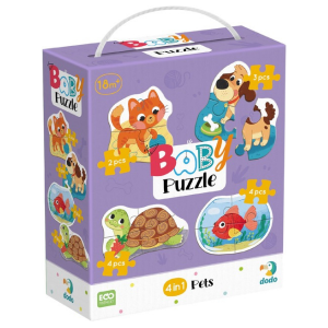 300688 Puzzle 4in1 Animale de casa, 13 elem. Dodo