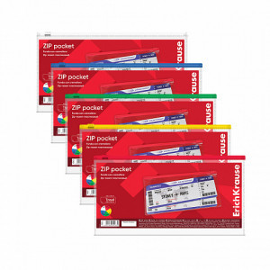 4563 Mapa ZIP ErichKrause 253x130mm transparent (12pcs)