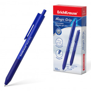 48198 Pix cu radiera gel ErichKrause Magic Grip blue (box 12 pcs.)