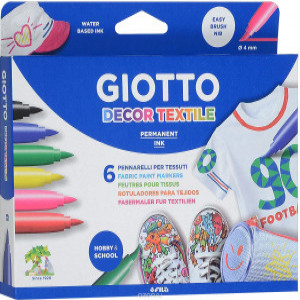 494800 Markere pentru textile BOX 6 GIOTTO DECOR TEXTILE