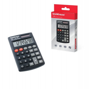40102 Calculator 8-Digit ErichKrause PC-102 Classic, black (box 1 pc)
