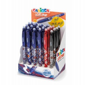 41045 Pix cu radiera CARIOCA Oops Pop Display 24pcs Assorted