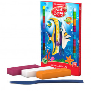 41765 Plastilina ArtBerry with Aloe Vera 18 colors with modelling tool, 324g (4)