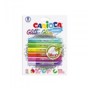 42111 Clei CARIOCA GlitterGlue Neon 6pcs 10.5ml