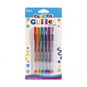 42165 SET pix CARIOCA Glitter Gel Pens bl. 6 pcs