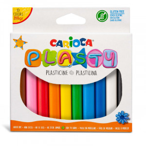 42173 Plastilina CARIOCA 10 pcs Plasty Bar 200 gr.