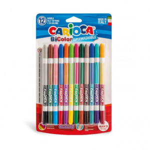 42265 Carioci CARIOCA BiColor Bl.12pcs Felt Tip Pens (24)