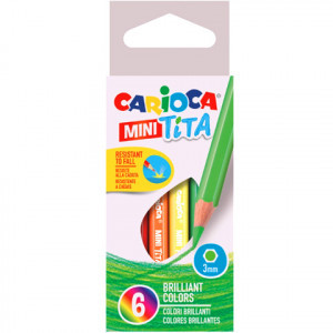 42322 Creioane CARIOCA Mini TiTA 6pcs 8.5 cm