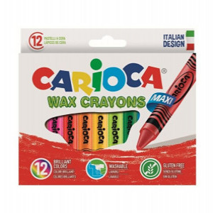 42369 Creioane cerate CARIOCA Wax Maxi Caryons Box12pcs