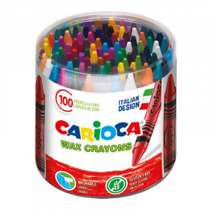42399 Creioane de ceara CARIOCA Wax Crayons 100 cul.